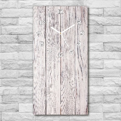 Vertical rectangular wall clock Wooden wall