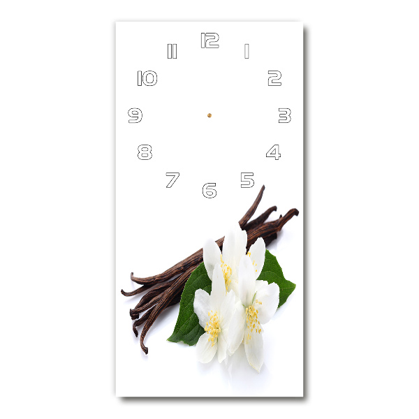 Vertical wall clock Jasmine and vanilla