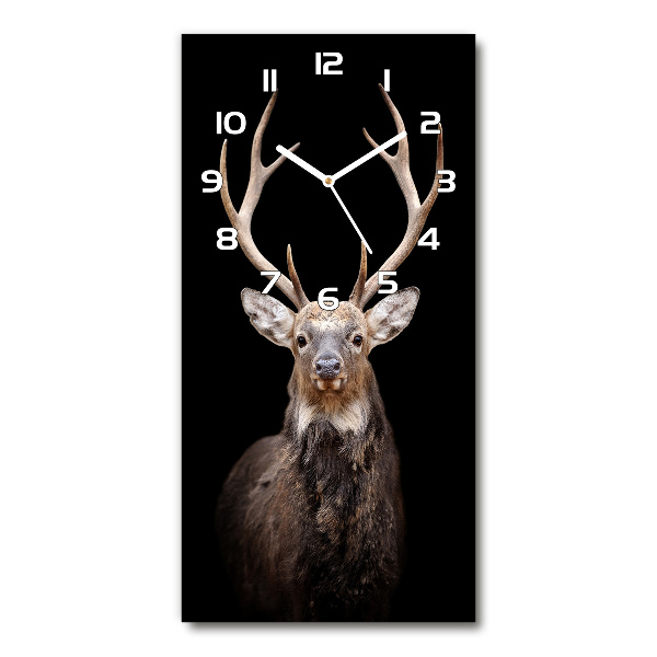 Vertical rectangular wall clock Deer