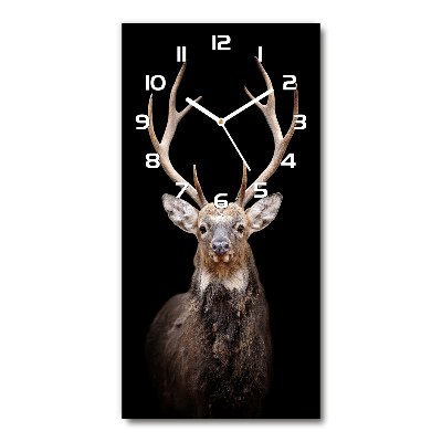 Vertical rectangular wall clock Deer