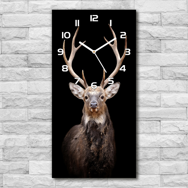 Vertical rectangular wall clock Deer