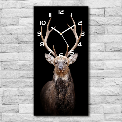 Vertical rectangular wall clock Deer