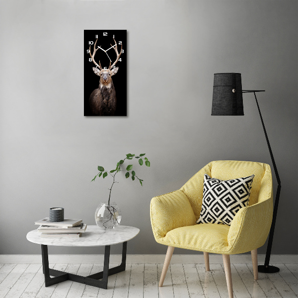 Vertical rectangular wall clock Deer