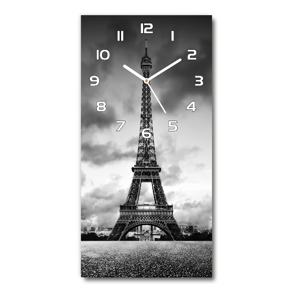 Vertical wall clock Eiffel Paris tower