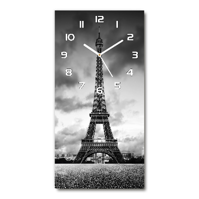 Vertical wall clock Eiffel Paris tower