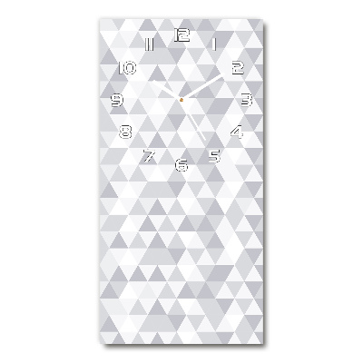 Vertical rectangular wall clock Gray triangles