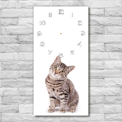 Vertical wall clock Cat