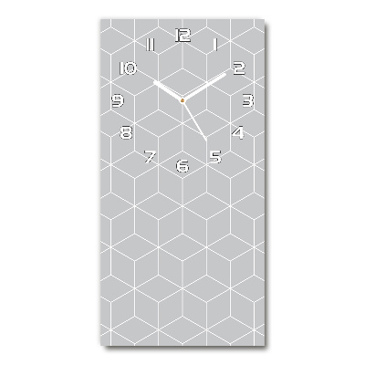 Vertical rectangular wall clock Geometric background