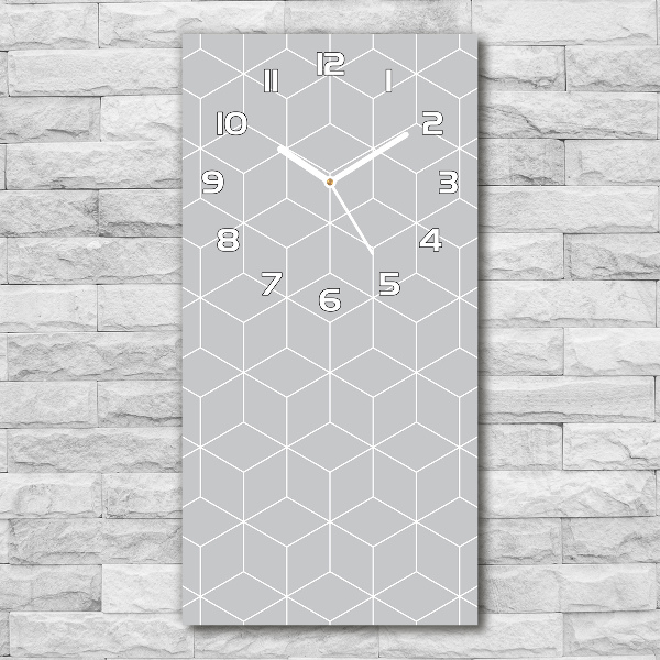 Vertical rectangular wall clock Geometric background