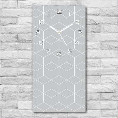 Vertical rectangular wall clock Geometric background