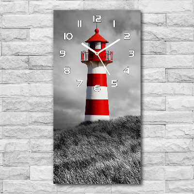 Vertical rectangular wall clock Lighthouse