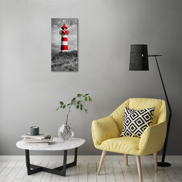 Vertical rectangular wall clock Lighthouse