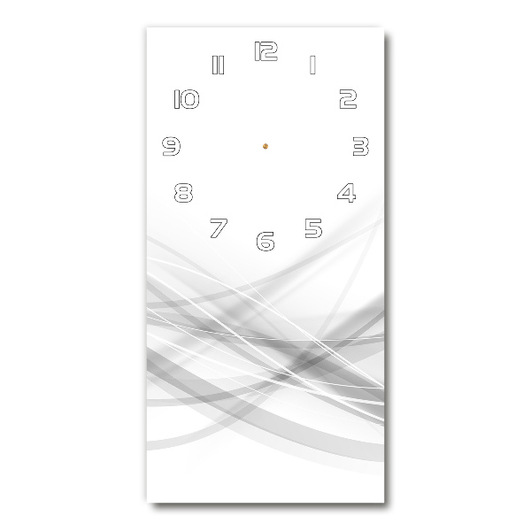 Vertical rectangular wall clock Wave abstraction