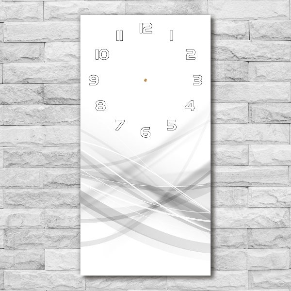 Vertical rectangular wall clock Wave abstraction