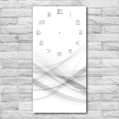 Vertical rectangular wall clock Wave abstraction