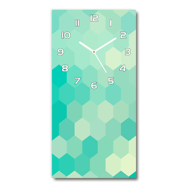 Vertical wall clock Geometric background