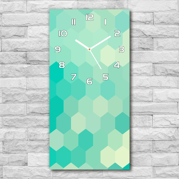 Vertical wall clock Geometric background