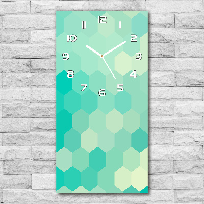 Vertical wall clock Geometric background