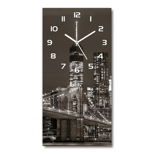 Vertical wall clock Manhattan New York