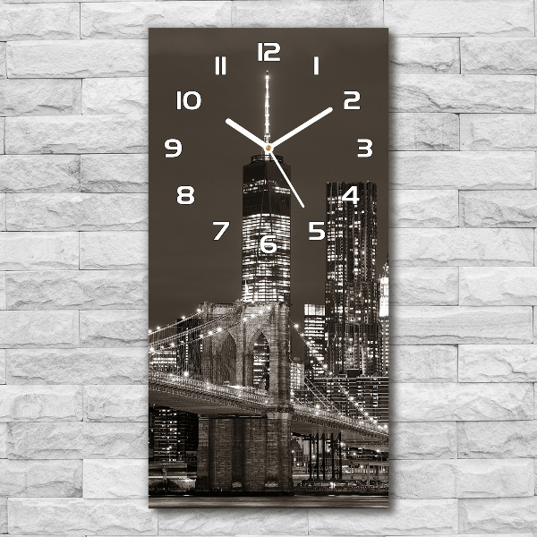 Vertical wall clock Manhattan New York