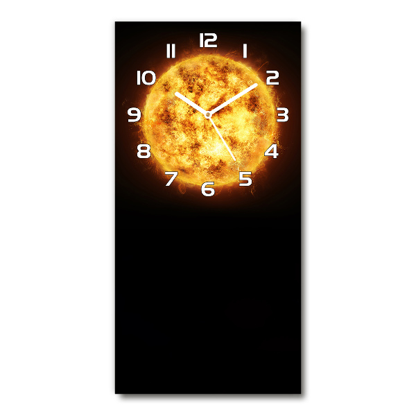 Vertical rectangular wall clock Sun