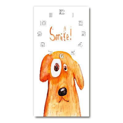 Vertical wall clock Dog