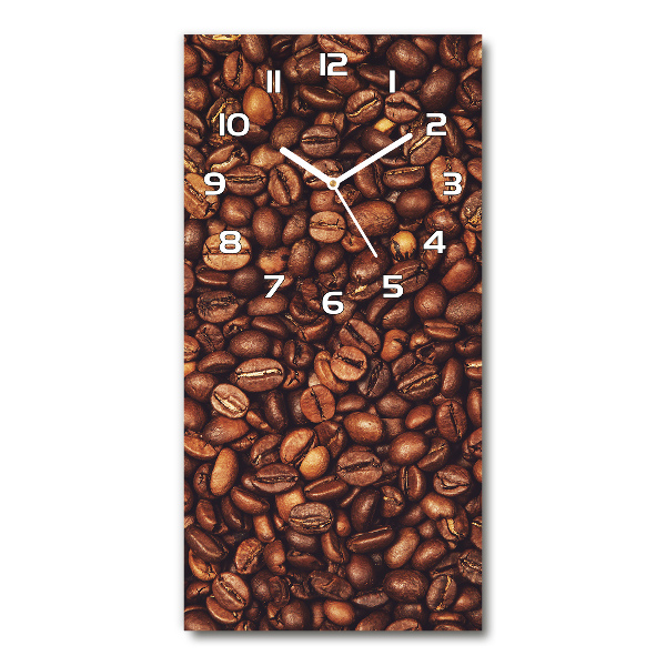 Modern vertical wall clock Coffee beans