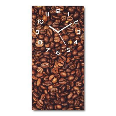 Modern vertical wall clock Coffee beans