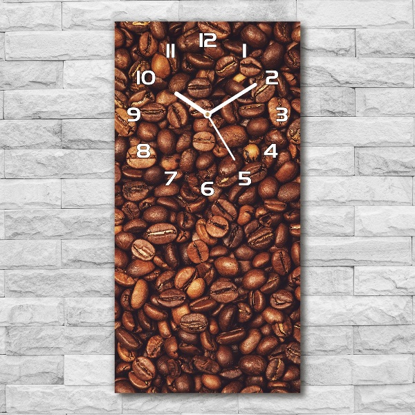 Modern vertical wall clock Coffee beans