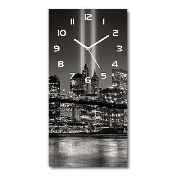 Modern vertical wall clock Manhattan New York