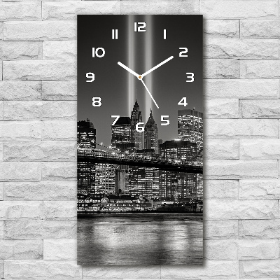 Modern vertical wall clock Manhattan New York