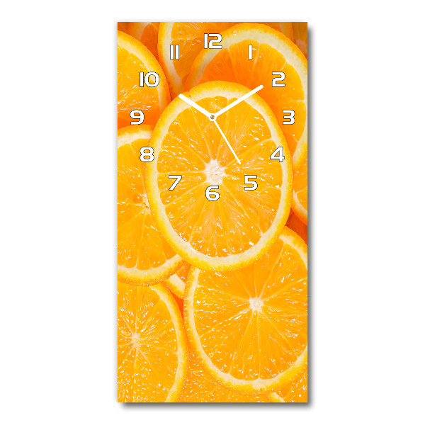 Vertical rectangular wall clock Slices of orange