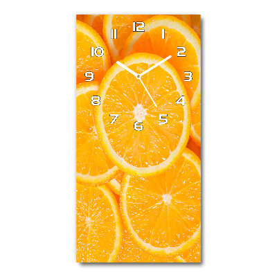 Vertical rectangular wall clock Slices of orange