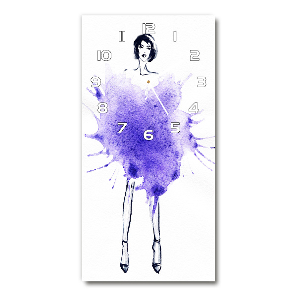 Modern vertical wall clock Fashion illustration