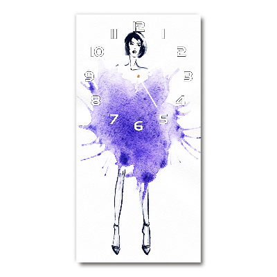 Modern vertical wall clock Fashion illustration