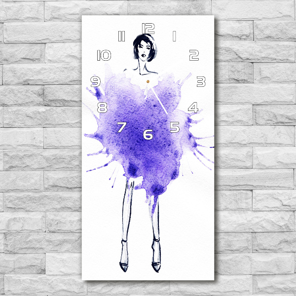 Modern vertical wall clock Fashion illustration