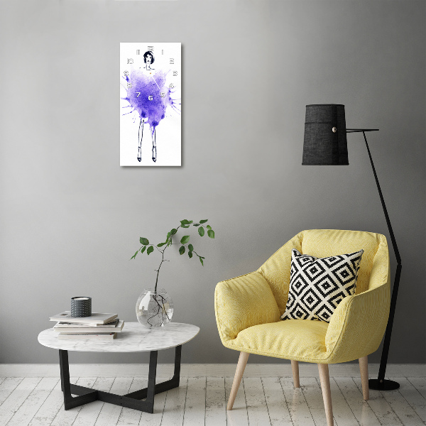 Modern vertical wall clock Fashion illustration