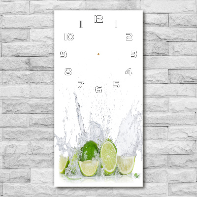 Vertical rectangular wall clock Lime