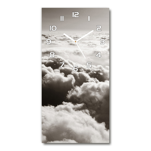 Vertical rectangular wall clock Flight over the clouds