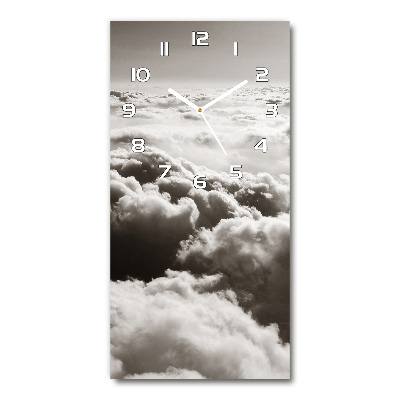 Vertical rectangular wall clock Flight over the clouds