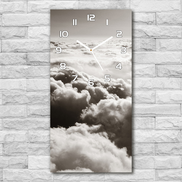 Vertical rectangular wall clock Flight over the clouds