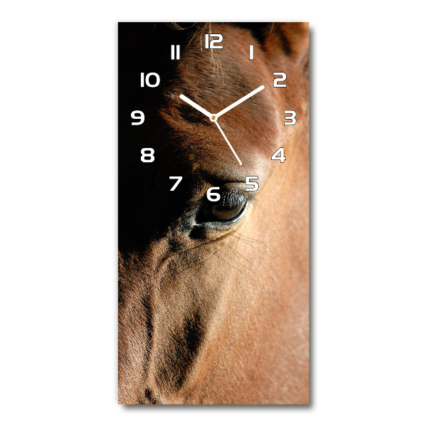 Vertical wall clock Horse