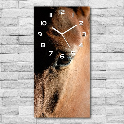 Vertical wall clock Horse