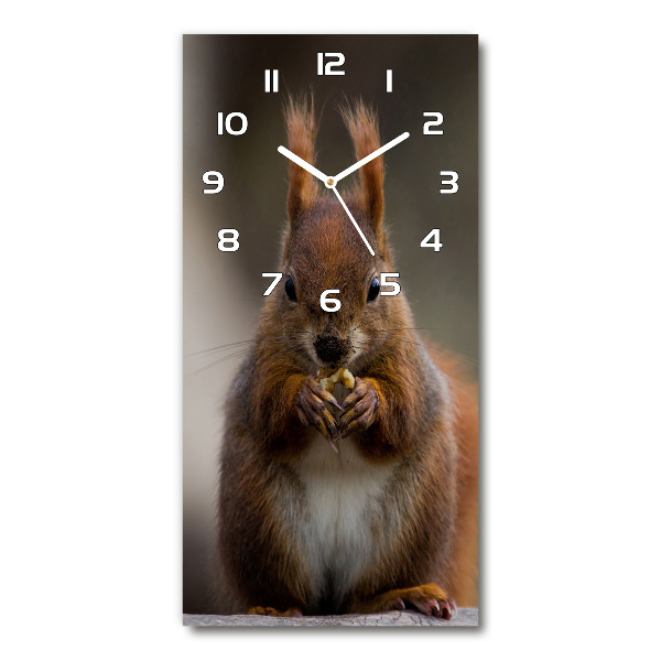 Vertical wall clock Squirrel