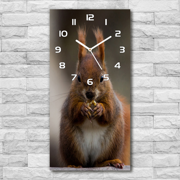 Vertical wall clock Squirrel