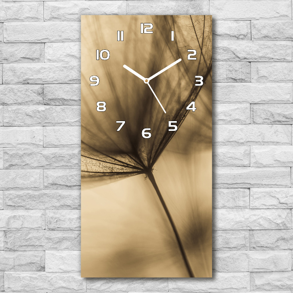 Vertical wall clock Dandelion seed