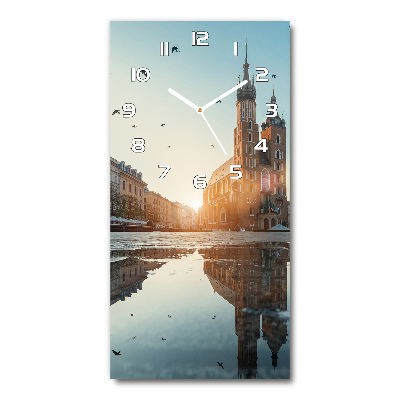 Vertical wall clock Cracow Poland