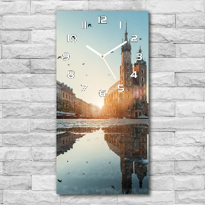 Vertical wall clock Cracow Poland