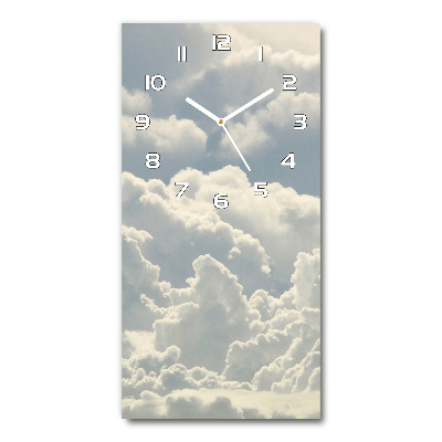 Modern vertical wall clock Clouds