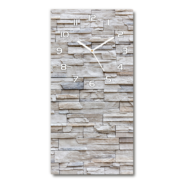 Modern vertical wall clock Stone wall